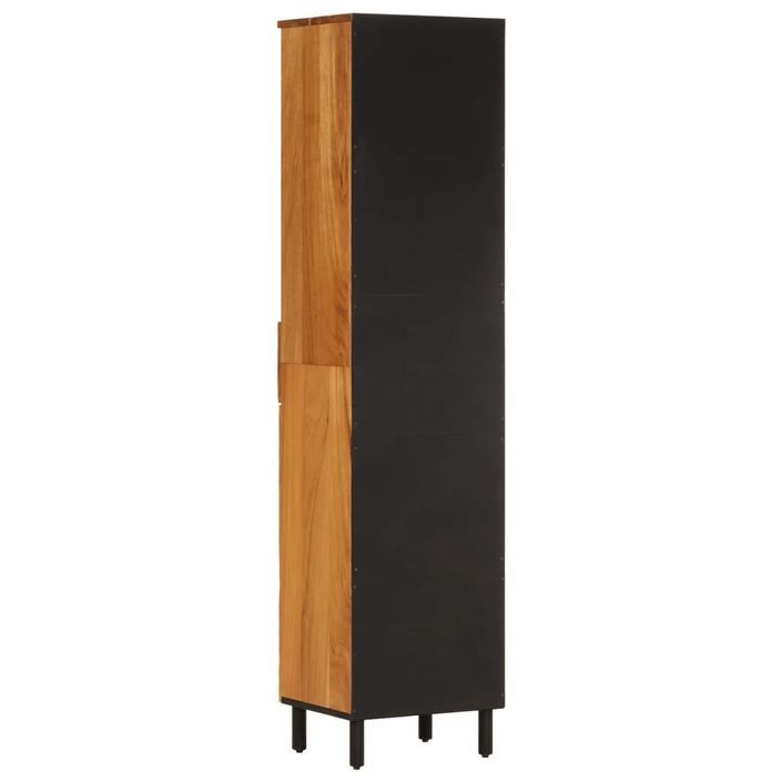 Armoire de salle de bain 38x33x160 cm bois massif d'acacia - Photo n°8