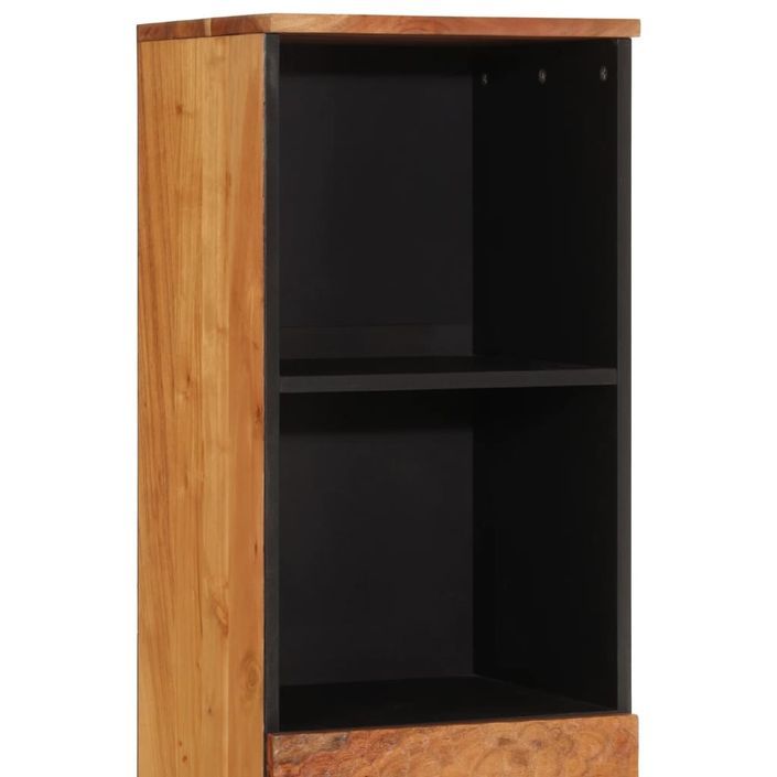 Armoire de salle de bain 38x33x160 cm bois massif d'acacia - Photo n°10