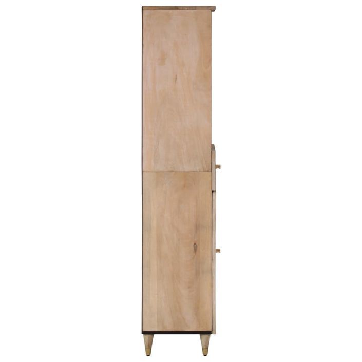 Armoire de salle de bain 38x33x160 cm bois massif de manguier - Photo n°4