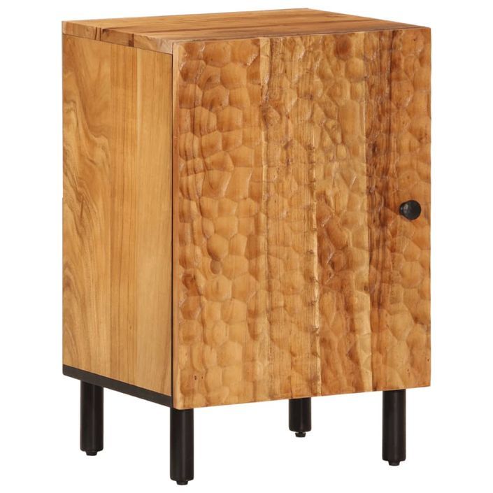 Armoire de salle de bain 38x33x58 cm bois massif d'acacia - Photo n°1