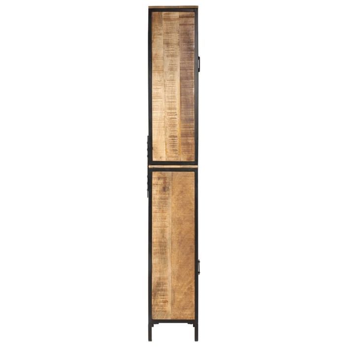 Armoire de salle de bain 40x27x180 cm fer et bois de manguier - Photo n°4