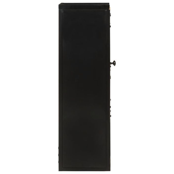 Armoire de salle de bain 40x27x90 cm fer et bois de manguier - Photo n°4