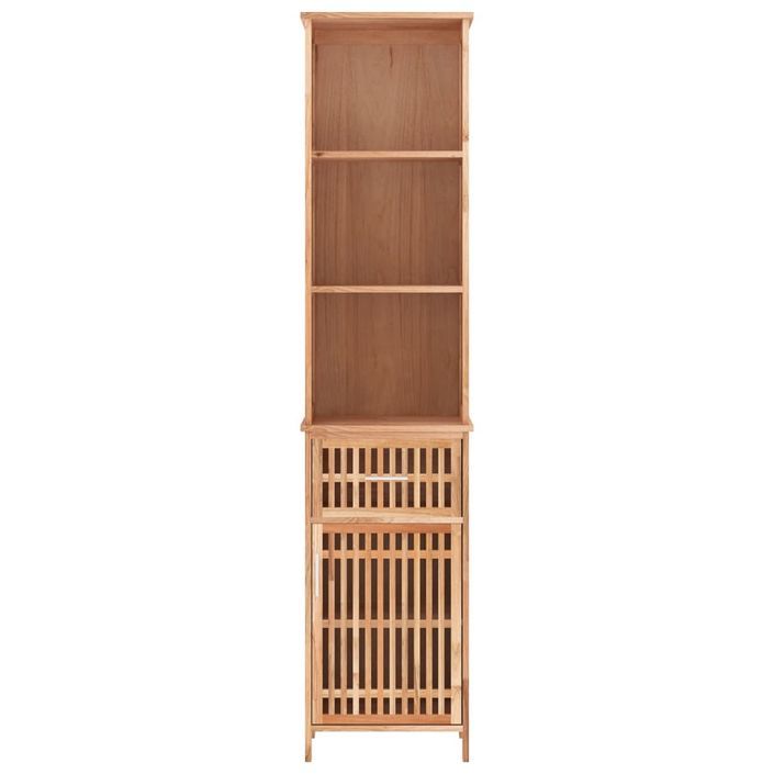 Armoire de salle de bain 42x29x182 cm Bois massif de noyer - Photo n°4