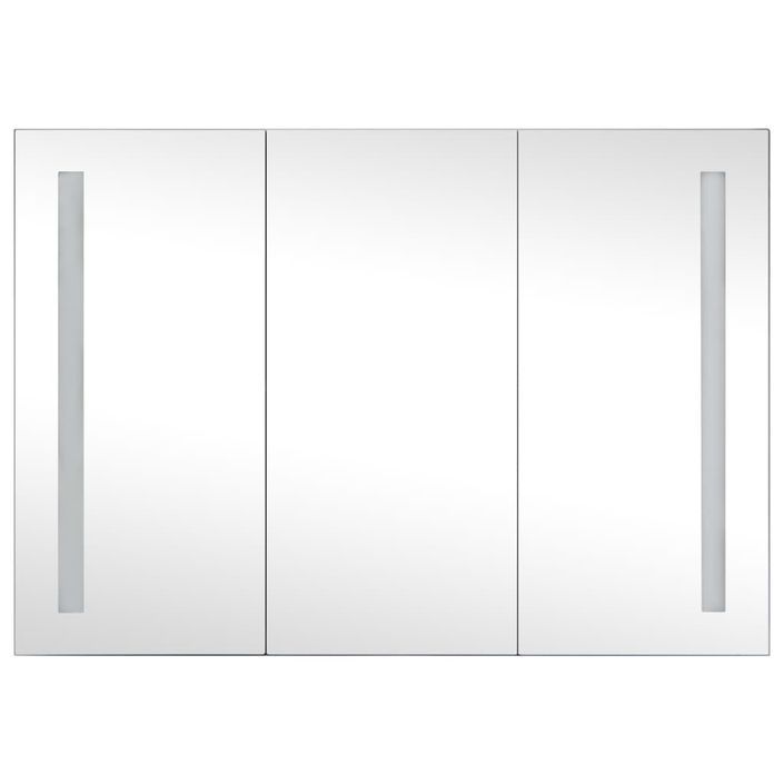 Armoire de salle de bain à miroir à LED 89x14x62 cm - Photo n°4