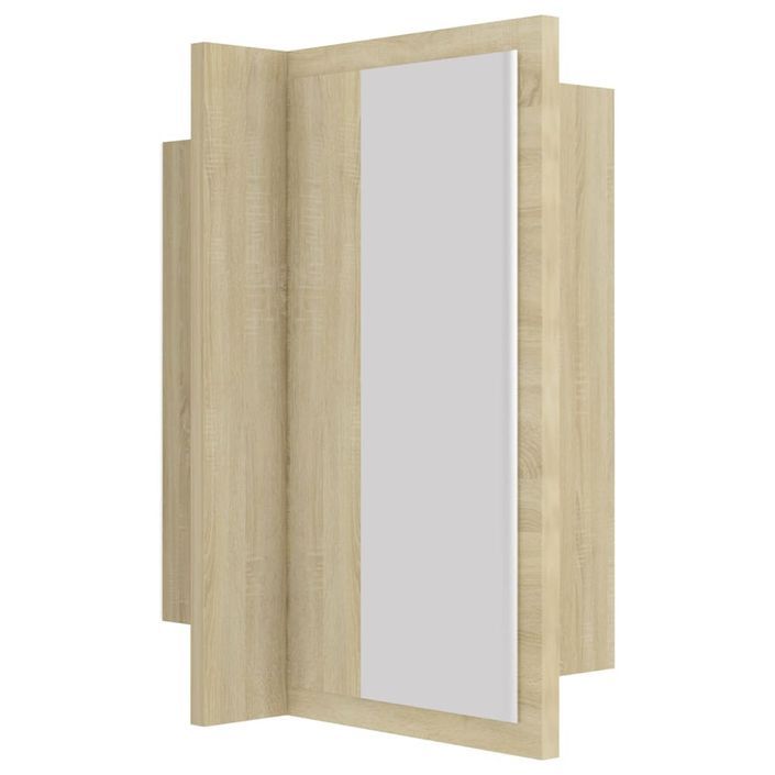 Armoire de salle de bain à miroir à LED Chêne sonoma 40x12x45cm - Photo n°11