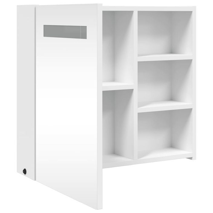 Armoire de salle de bain à miroir avec LED blanc 60x13x52 cm - Photo n°5