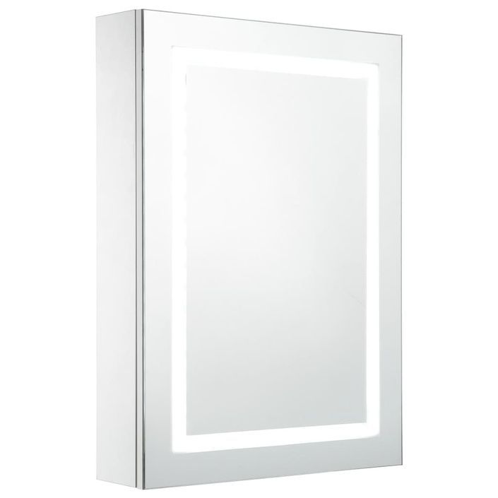 Armoire de salle de bain à miroir LED 50x13x70 cm - Photo n°1