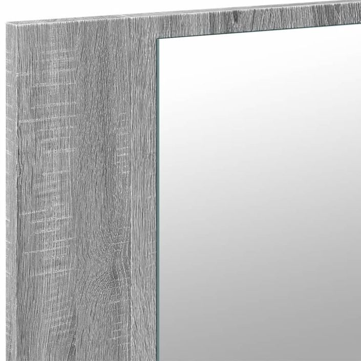 Armoire de salle de bain à miroir LED sonoma gris 80x12x45 cm - Photo n°10