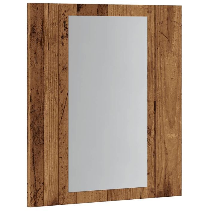 Armoire de salle de bain à miroir LED vieux bois 40x12x45 cm - Photo n°6