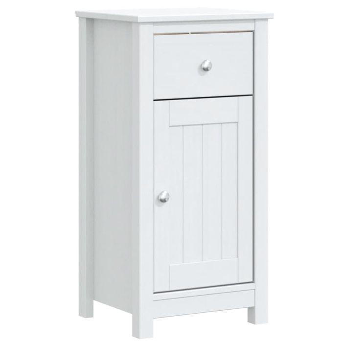 Armoire de salle de bain BERG blanc 40x34x80 cm pin massif - Photo n°1