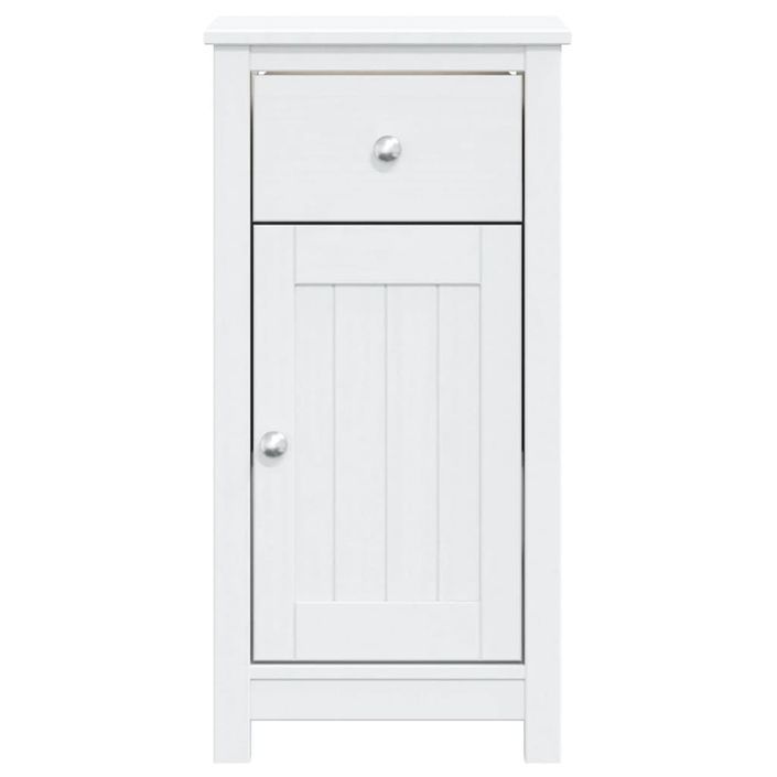 Armoire de salle de bain BERG blanc 40x34x80 cm pin massif - Photo n°3