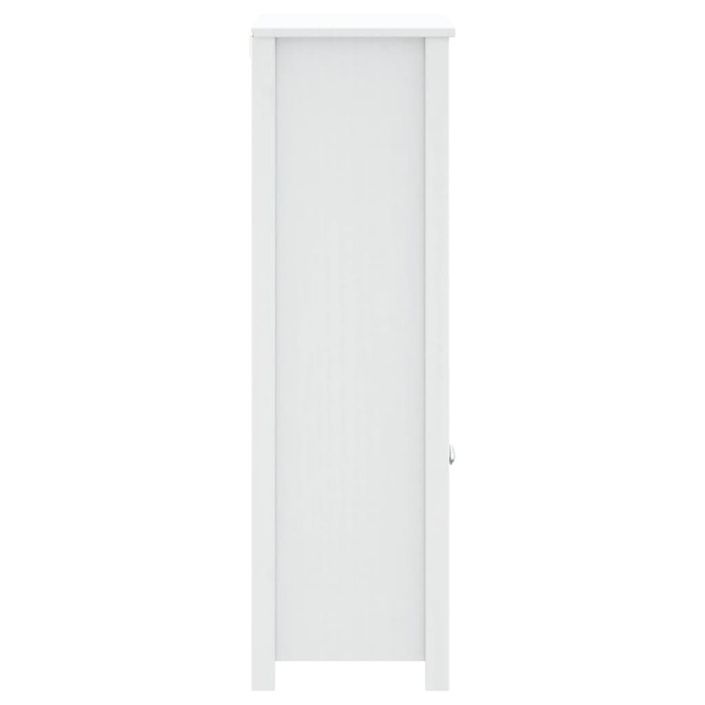 Armoire de salle de bain BERG blanc 69,5x34x110 cm pin massif - Photo n°5