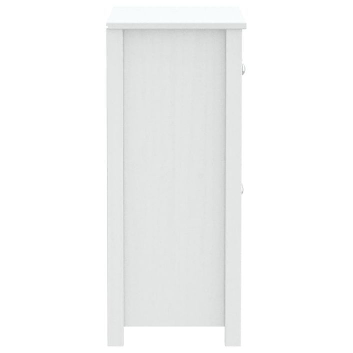 Armoire de salle de bain BERG blanc 69,5x34x80 cm pin massif - Photo n°5