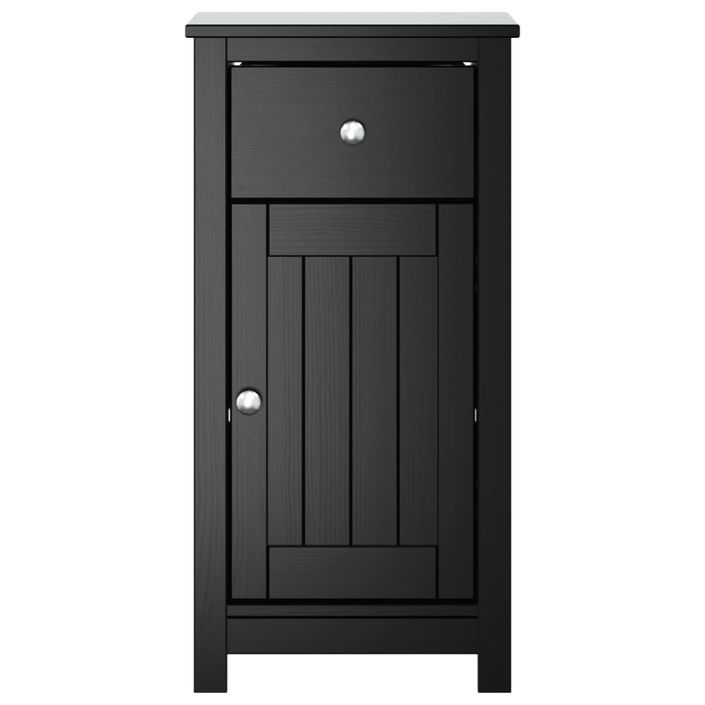 Armoire de salle de bain BERG noir 40x34x80 cm pin massif - Photo n°3