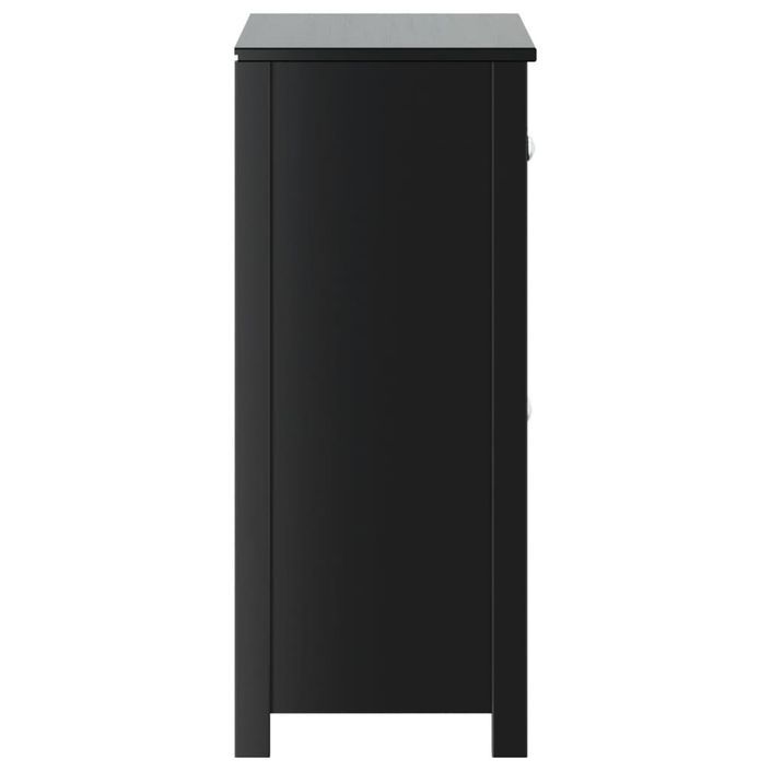 Armoire de salle de bain BERG noir 69,5x34x80 cm pin massif - Photo n°5