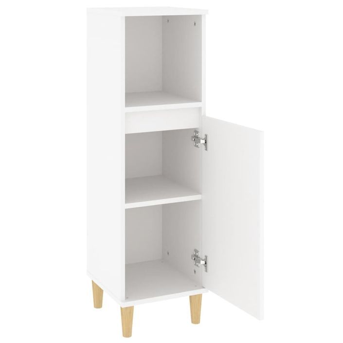 Armoire de salle de bain blanc 30x30x100 cm bois d'ingénierie - Photo n°6