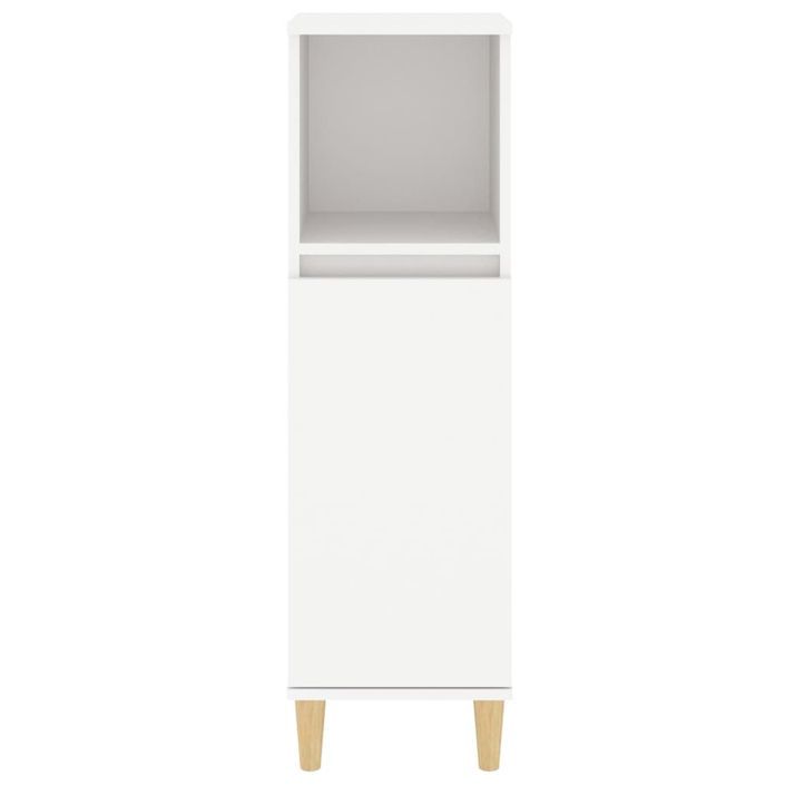 Armoire de salle de bain blanc 30x30x100 cm bois d'ingénierie - Photo n°7