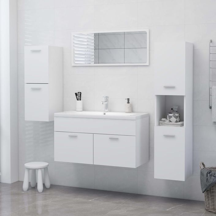 Armoire de salle de bain Blanc 30x30x80 cm - Photo n°5