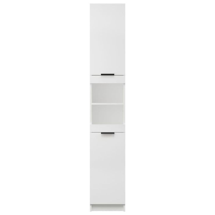 Armoire de salle de bain blanc 32x34x188,5 cm bois d'ingénierie - Photo n°7