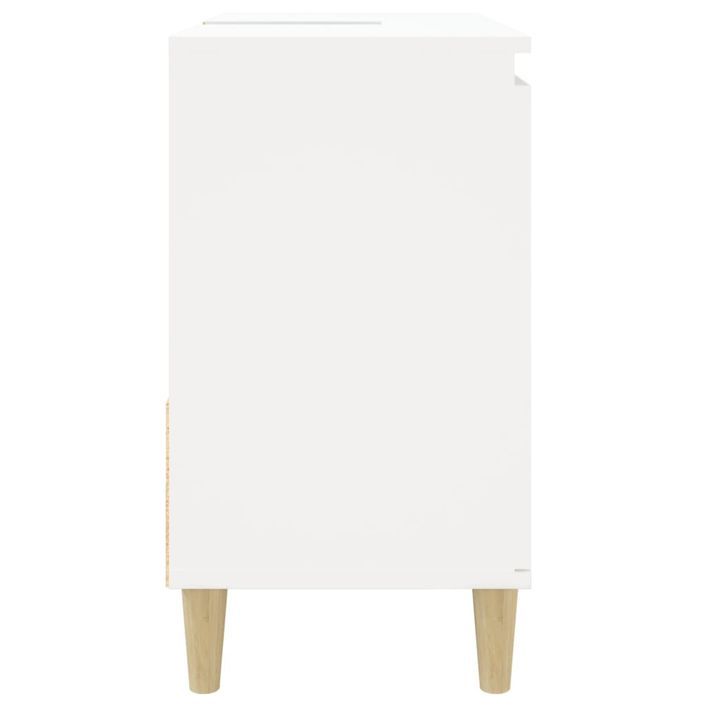 Armoire de salle de bain blanc 65x33x60 cm bois d'ingénierie - Photo n°8