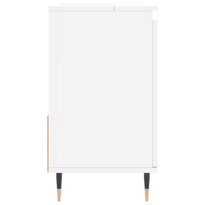 Armoire de salle de bain blanc 65x33x60 cm bois d'ingénierie - Photo n°6