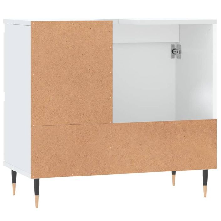 Armoire de salle de bain blanc 65x33x60 cm bois d'ingénierie - Photo n°7