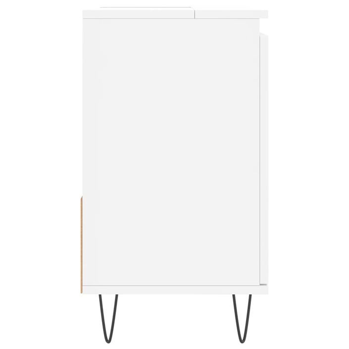 Armoire de salle de bain blanc 65x33x60 cm bois d'ingénierie - Photo n°6