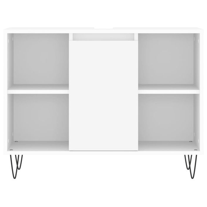 Armoire de salle de bain blanc 80x33x60 cm bois d'ingénierie - Photo n°5