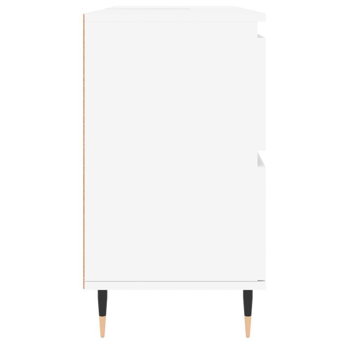 Armoire de salle de bain blanc 80x33x60 cm bois d'ingénierie - Photo n°6