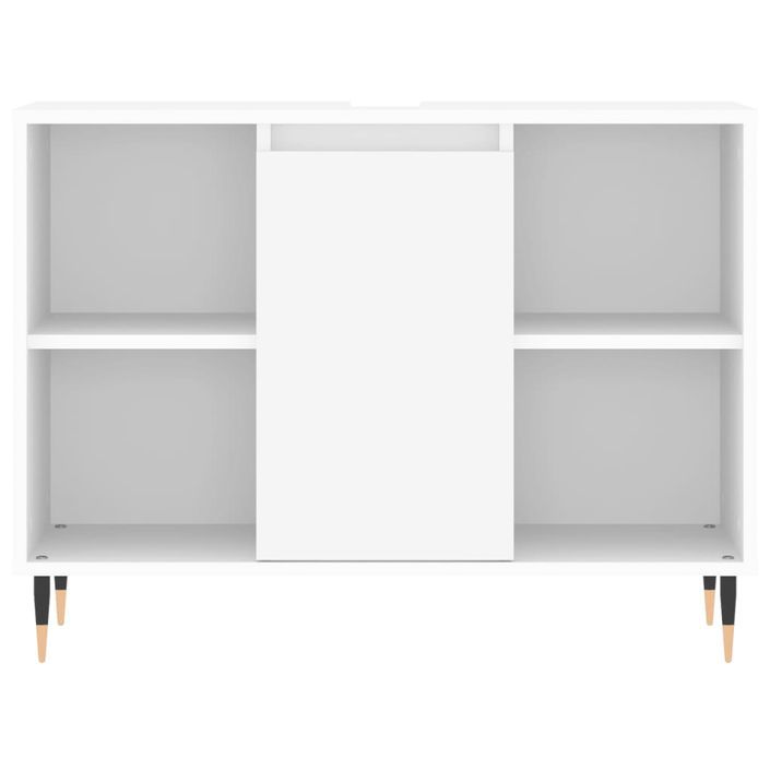 Armoire de salle de bain blanc 80x33x60 cm bois d'ingénierie - Photo n°6