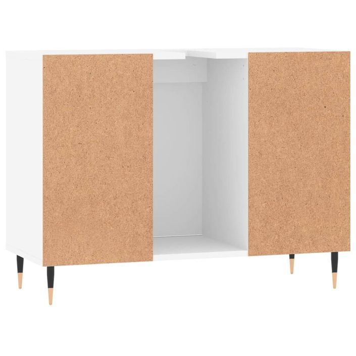 Armoire de salle de bain blanc 80x33x60 cm bois d'ingénierie - Photo n°8