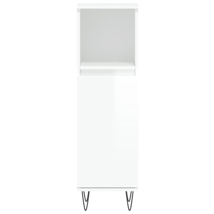 Armoire de salle de bain blanc brillant 30x30x100 cm - Photo n°5