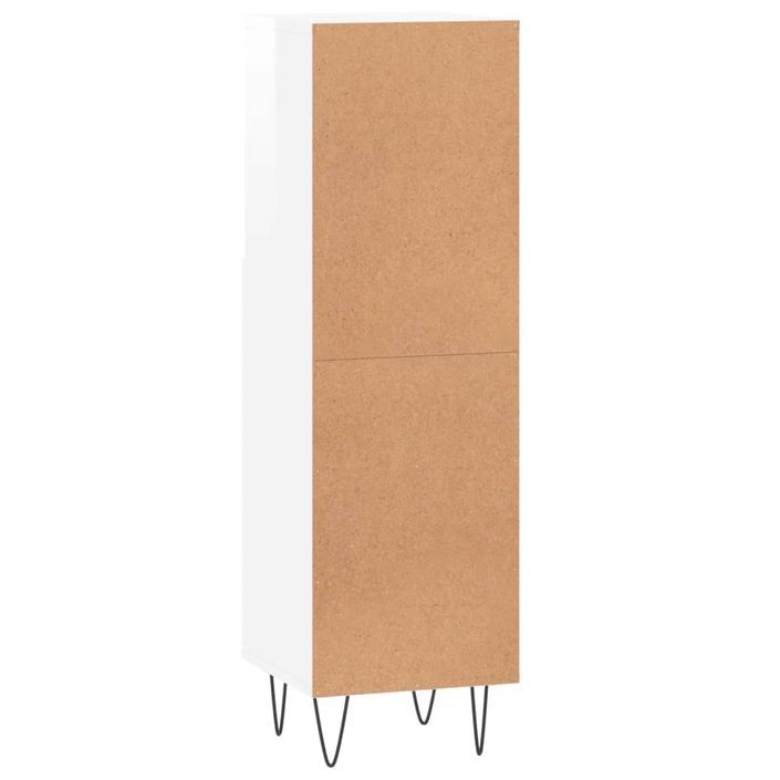 Armoire de salle de bain blanc brillant 30x30x100 cm - Photo n°8