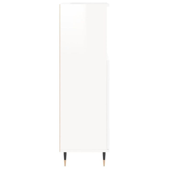 Armoire de salle de bain blanc brillant 30x30x100 cm - Photo n°7