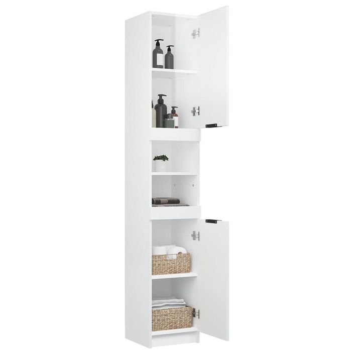 Armoire de salle de bain blanc brillant 32x34x188,5 cm - Photo n°6