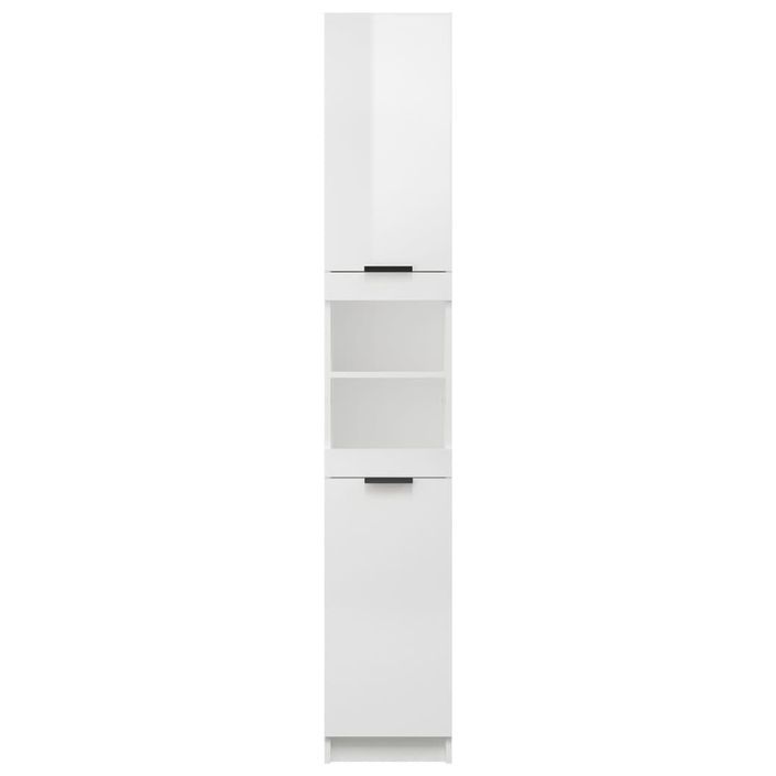 Armoire de salle de bain blanc brillant 32x34x188,5 cm - Photo n°7