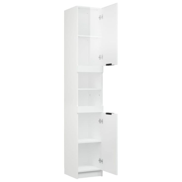 Armoire de salle de bain blanc brillant 32x34x188,5 cm - Photo n°8