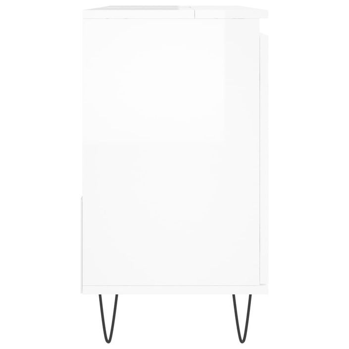 Armoire de salle de bain blanc brillant 65x33x60 cm - Photo n°6