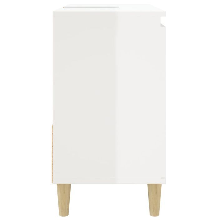 Armoire de salle de bain blanc brillant 65x33x60 cm - Photo n°8