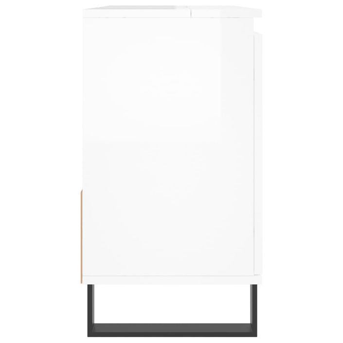 Armoire de salle de bain blanc brillant 65x33x60 cm - Photo n°6