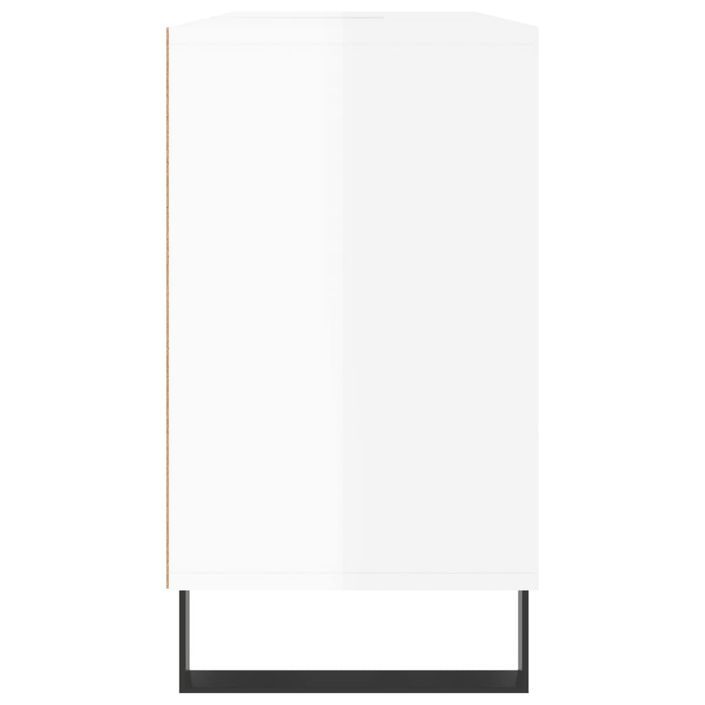 Armoire de salle de bain blanc brillant 80x33x60 cm - Photo n°7