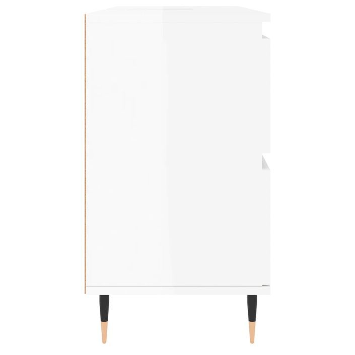 Armoire de salle de bain blanc brillant 80x33x60 cm - Photo n°6