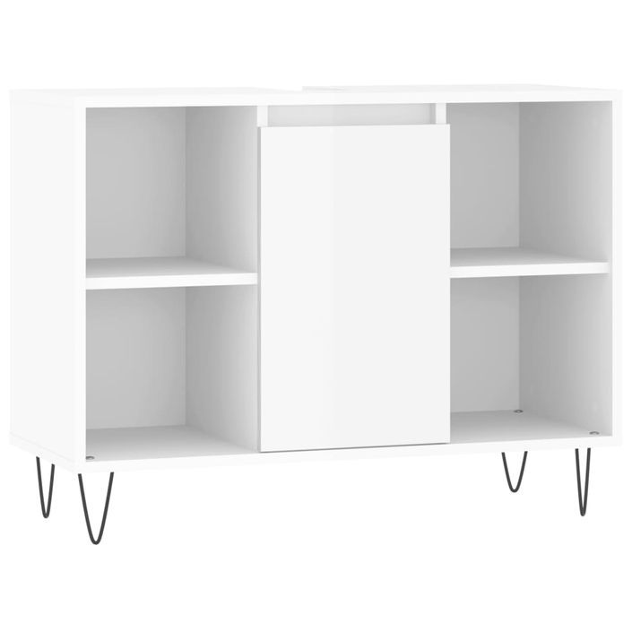 Armoire de salle de bain blanc brillant 80x33x60 cm - Photo n°2