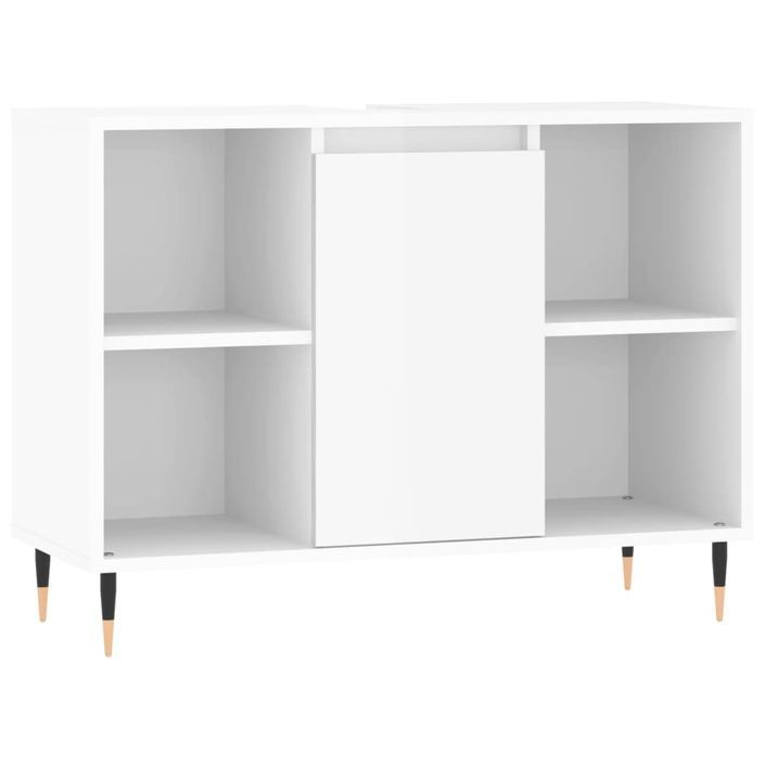 Armoire de salle de bain blanc brillant 80x33x60 cm - Photo n°1