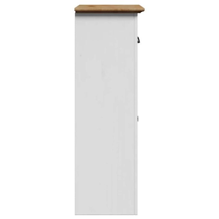 Armoire de salle de bain BODO blanc et marron 44x30x90 cm - Photo n°5