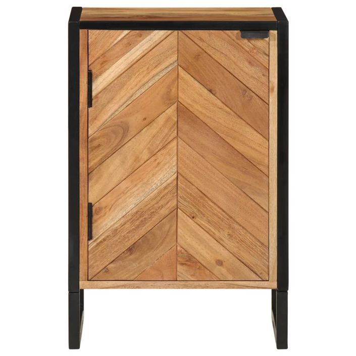 Armoire de salle de bain bois massif d'acacia et fer - Photo n°3