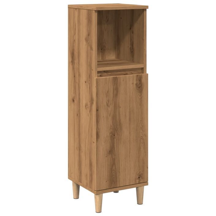 Armoire de salle de bain chêne artisanal 30x30x100 cm - Photo n°2