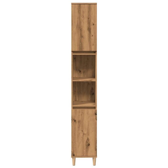 Armoire de salle de bain chêne artisanal 30x30x190 cm - Photo n°4