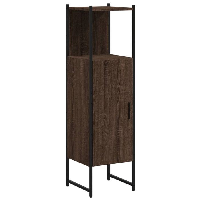 Armoire de salle de bain chêne marron 33x33x120,5 cm - Photo n°2