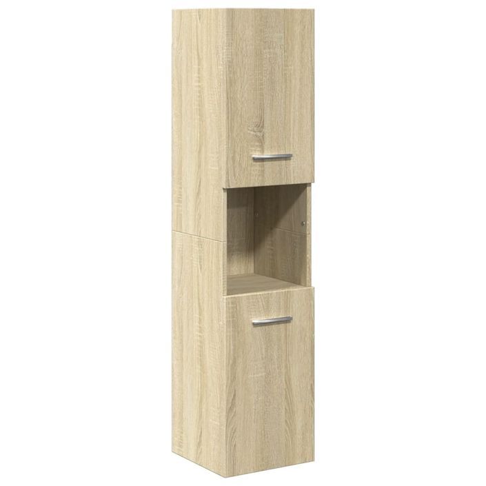 Armoire de salle de bain Chêne sonoma 30x30x130 cm - Photo n°2